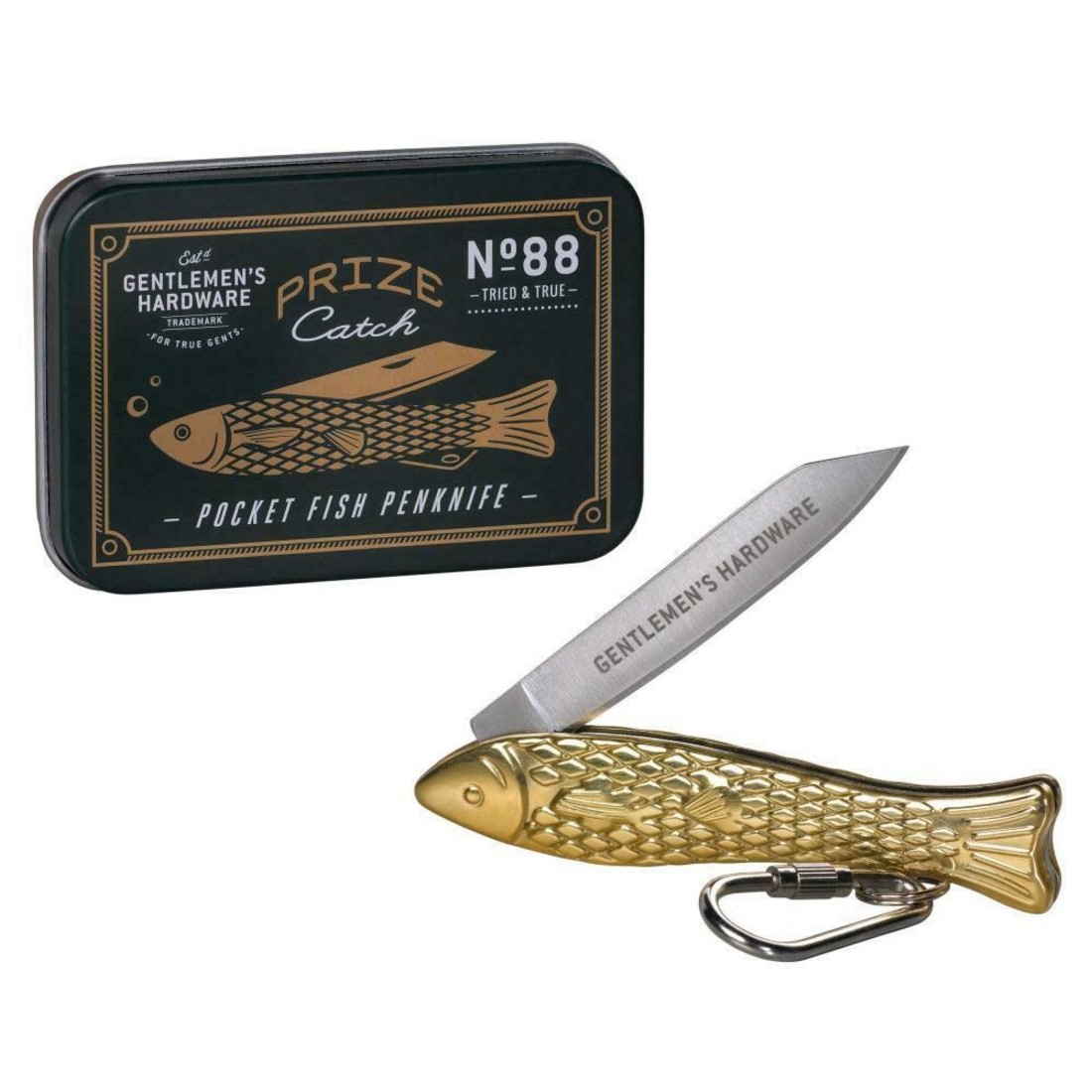 Taschenmesser & Karabiner Fisch