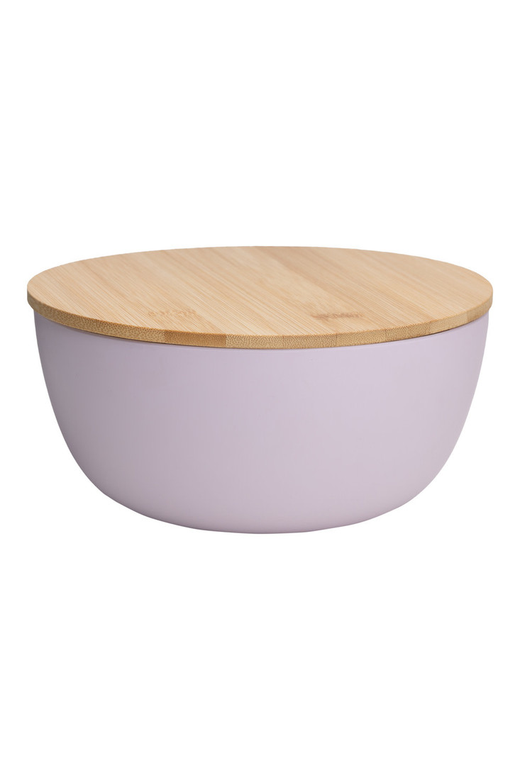 Tranquillo Aufbewahrungsschale mit Bambusdeckel rosa