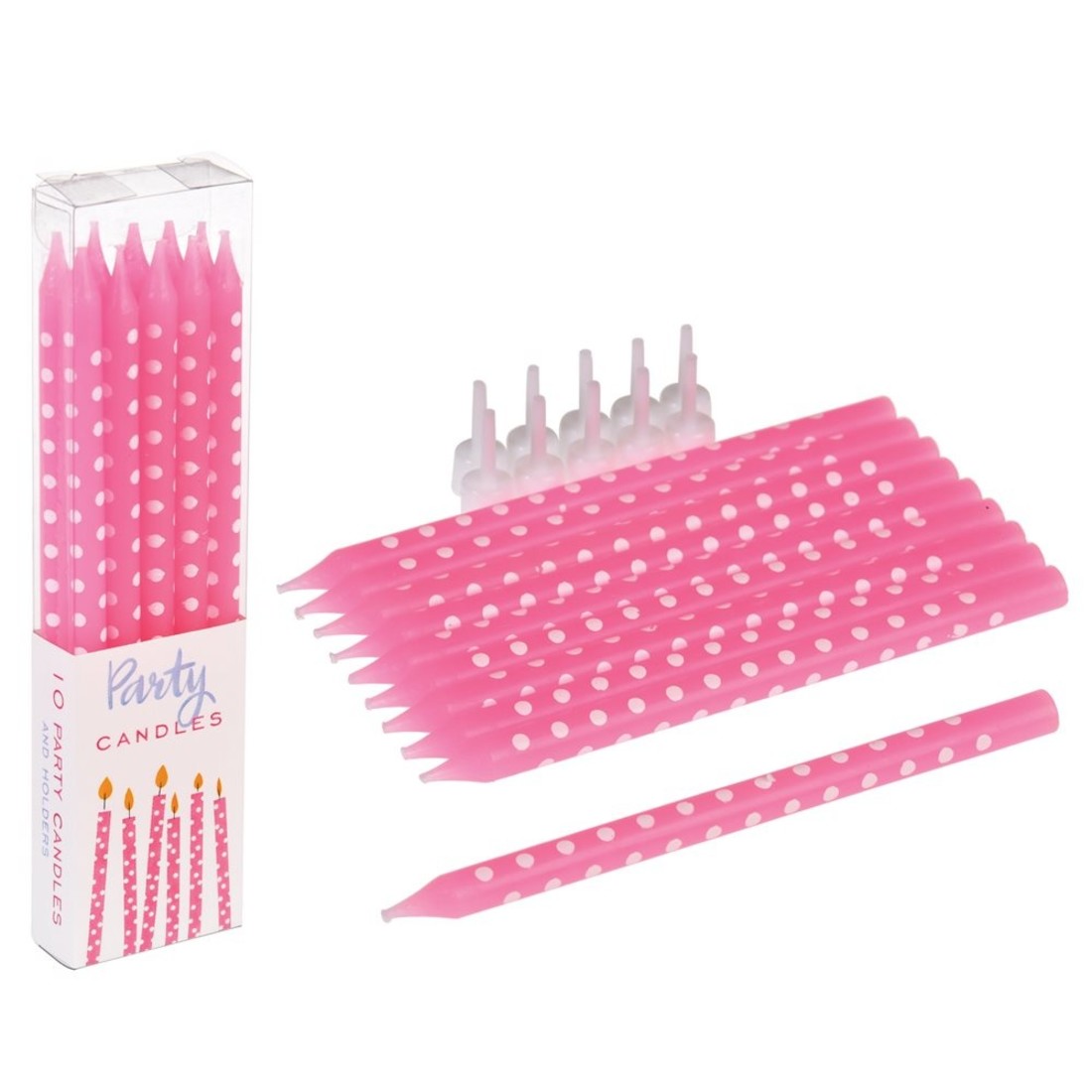 Rex International Kuchenkerzen «Polkadot» rosa