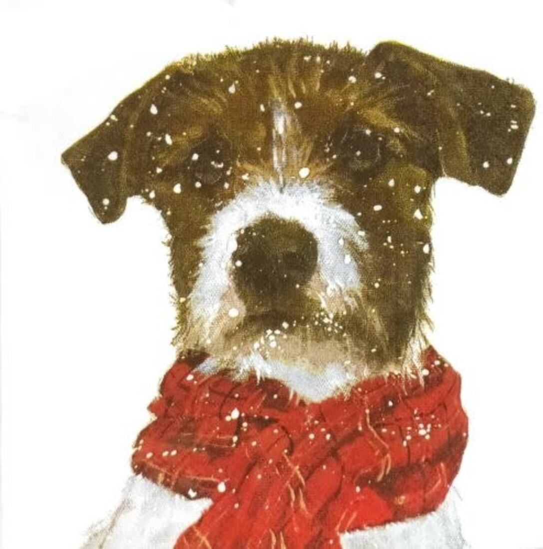 Papierservietten Hund