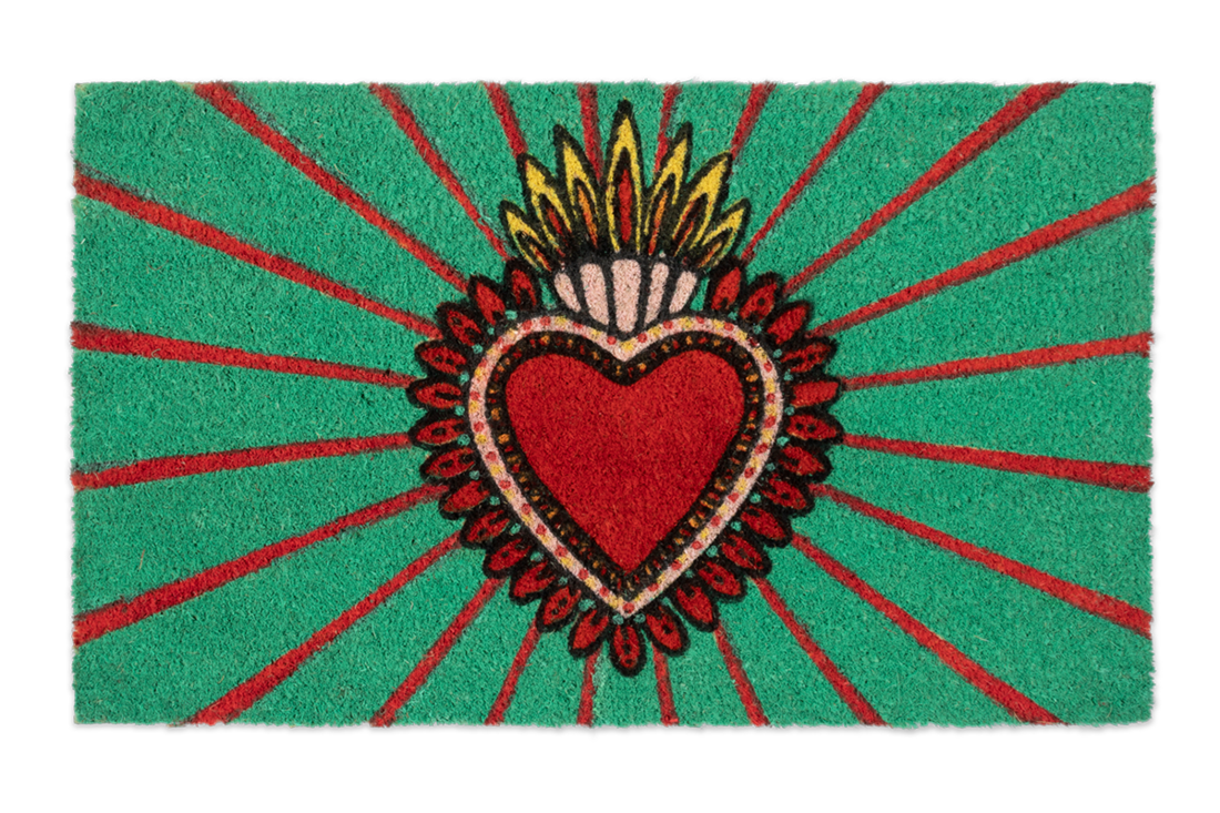 Fussmatte «Milagro Heart» grün