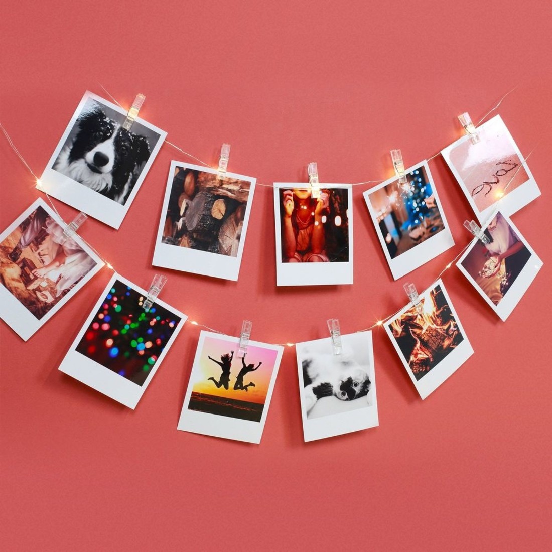 Lichterkette Clips uni