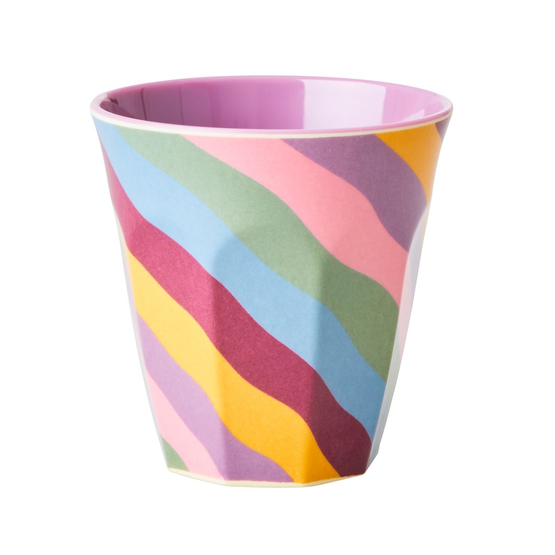Rice Melaminbecher «Waves» farbig