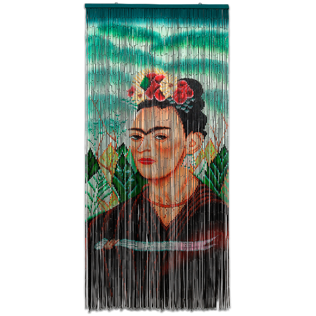 Kitsch Kitchen Bambus Türvorhang «Frida Kahlo»