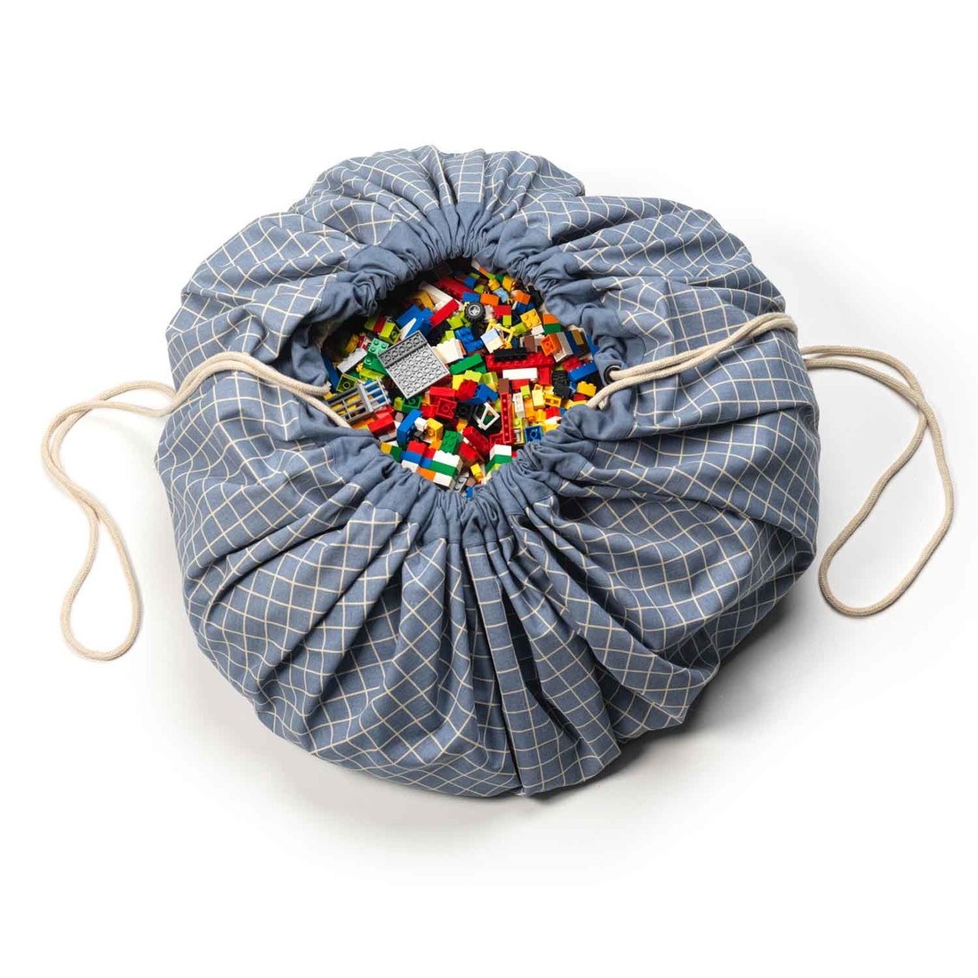 Play & Go Play & Go Tasche- und Spielmatte «Grid blue»