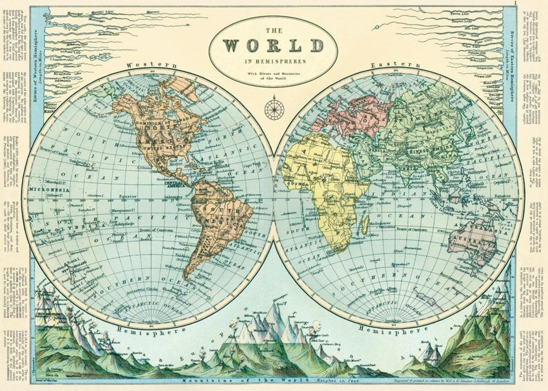 Cavallini Paper Poster «World 1»