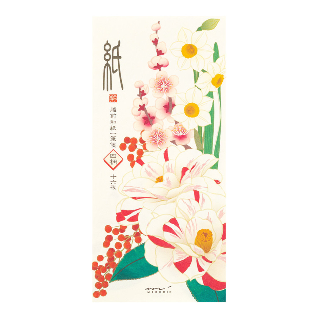 MIDORI Midori Schreibpapier «Fleurs d`hiver»