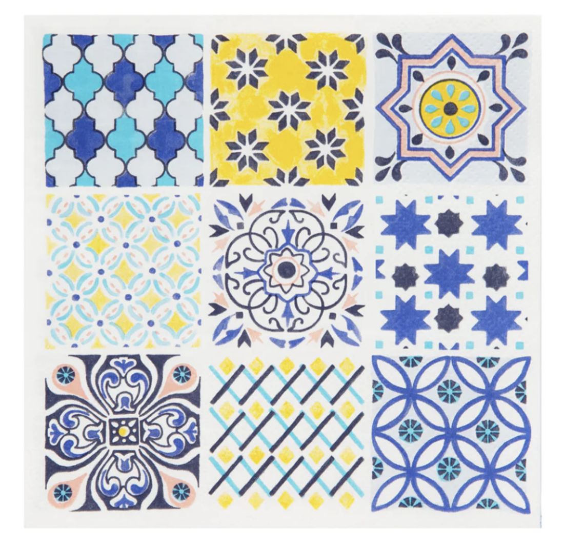 Talking Tables Papierservietten «Souk blue»