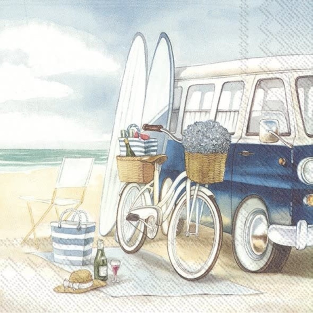 Ihr Papierservietten «Chill after Surf»