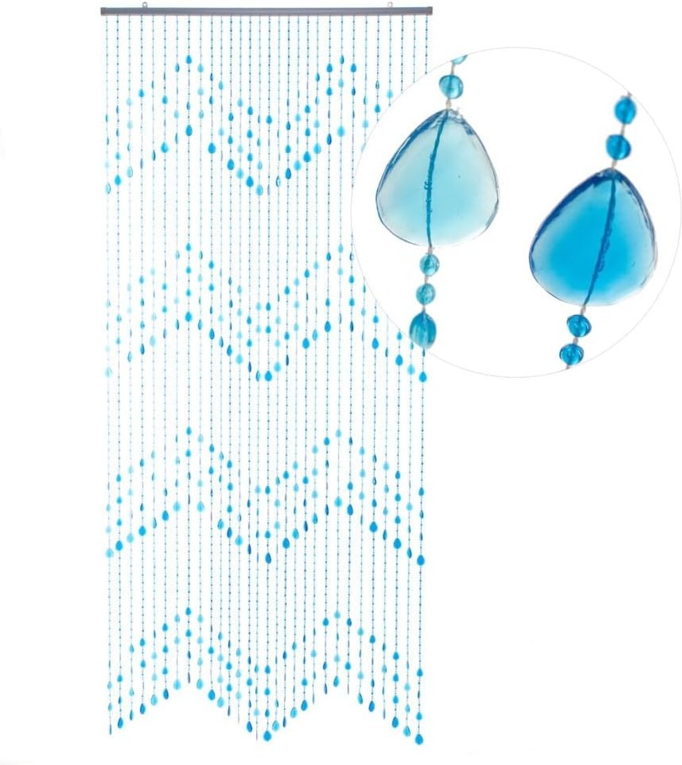 Hab & Gut Türvorhang «Twister» blau