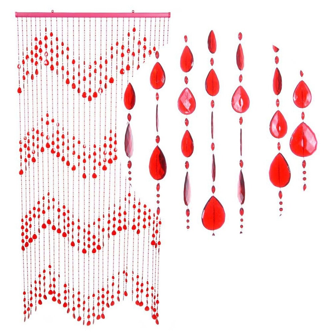 Hab & Gut Türvorhang «Twister» rot
