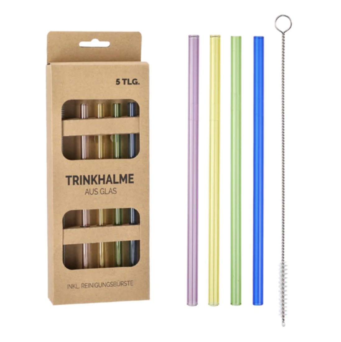 Trinkhalm-Set Glas