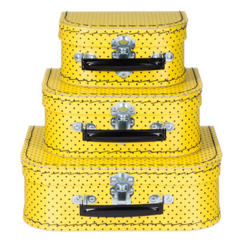 Koffer «Minidots» gelb-schwarz