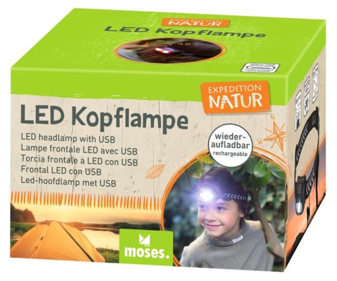 moses Expedition Natur - LED Kopflampe
