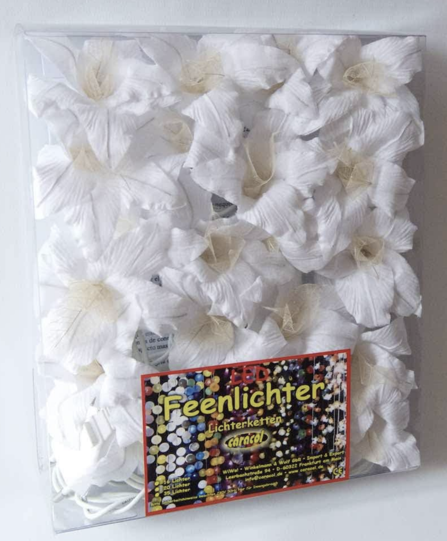 Lichterkette Lilien weiss 20L
