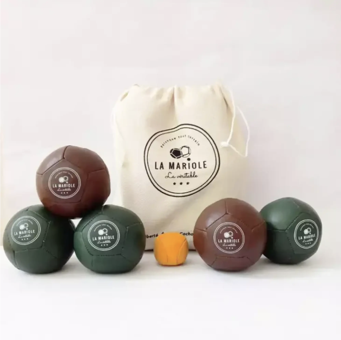 Pétanquebälle «La Mariole» grün-braun