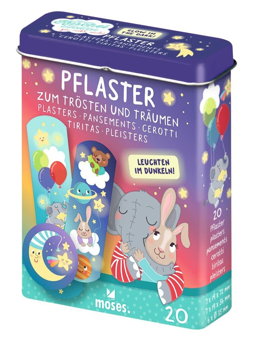 moses Pflasterdose «Kuschelhelden» glow in the dark