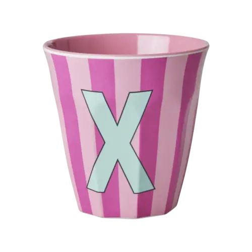 Rice Melaminbecher X «Stripes» rosa