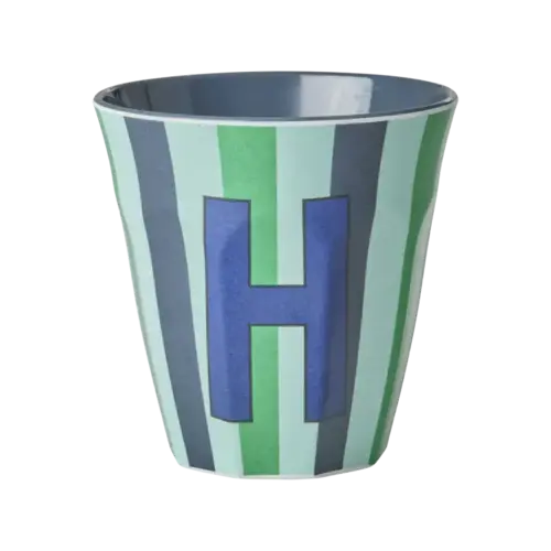 Rice Melaminbecher H «Stripes» blau