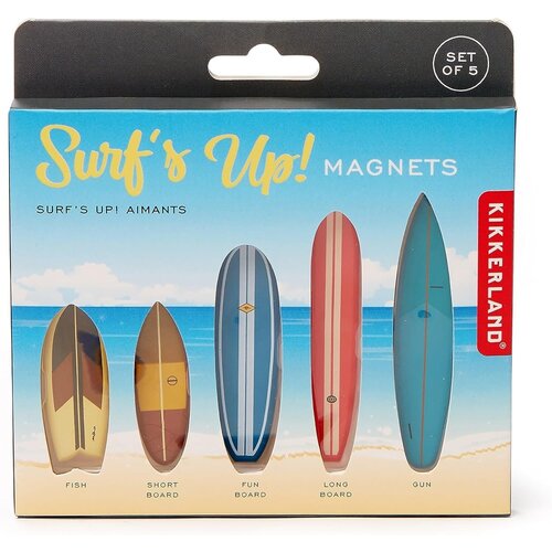 Kikkerland Magnets Set Surfboard