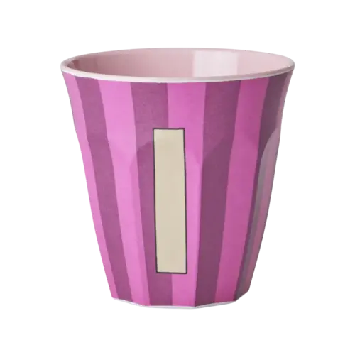 Rice Melaminbecher I «Stripes» pink