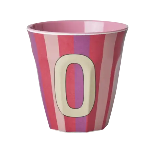 Rice Melaminbecher O «Stripes» rot
