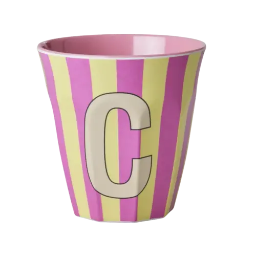 Rice Melaminbecher C «Stripes» pink