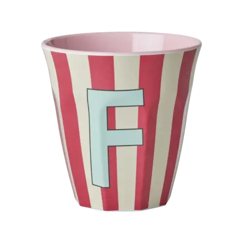 Rice Melaminbecher F «Stripes» rot