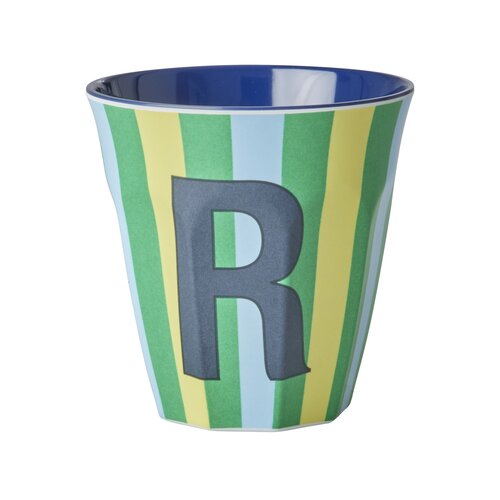 Rice Melaminbecher R «Stripes» grün