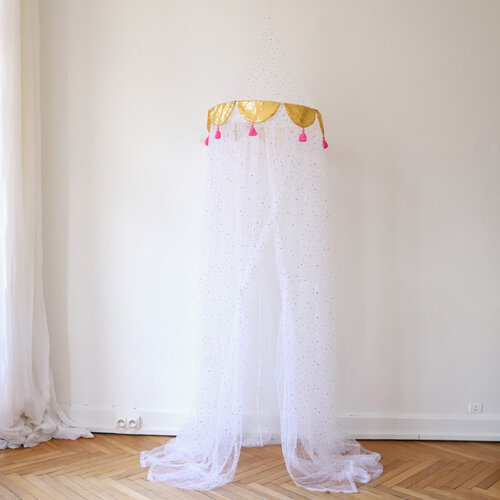 Tüll Pailletten Betthimmel