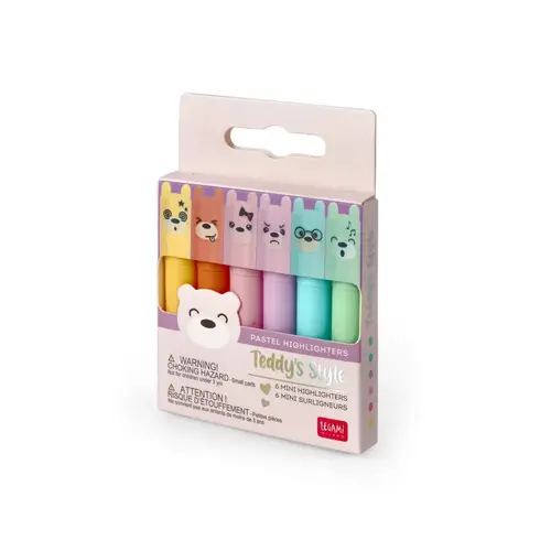 Legami Textmarker Set «Teddy's Style»