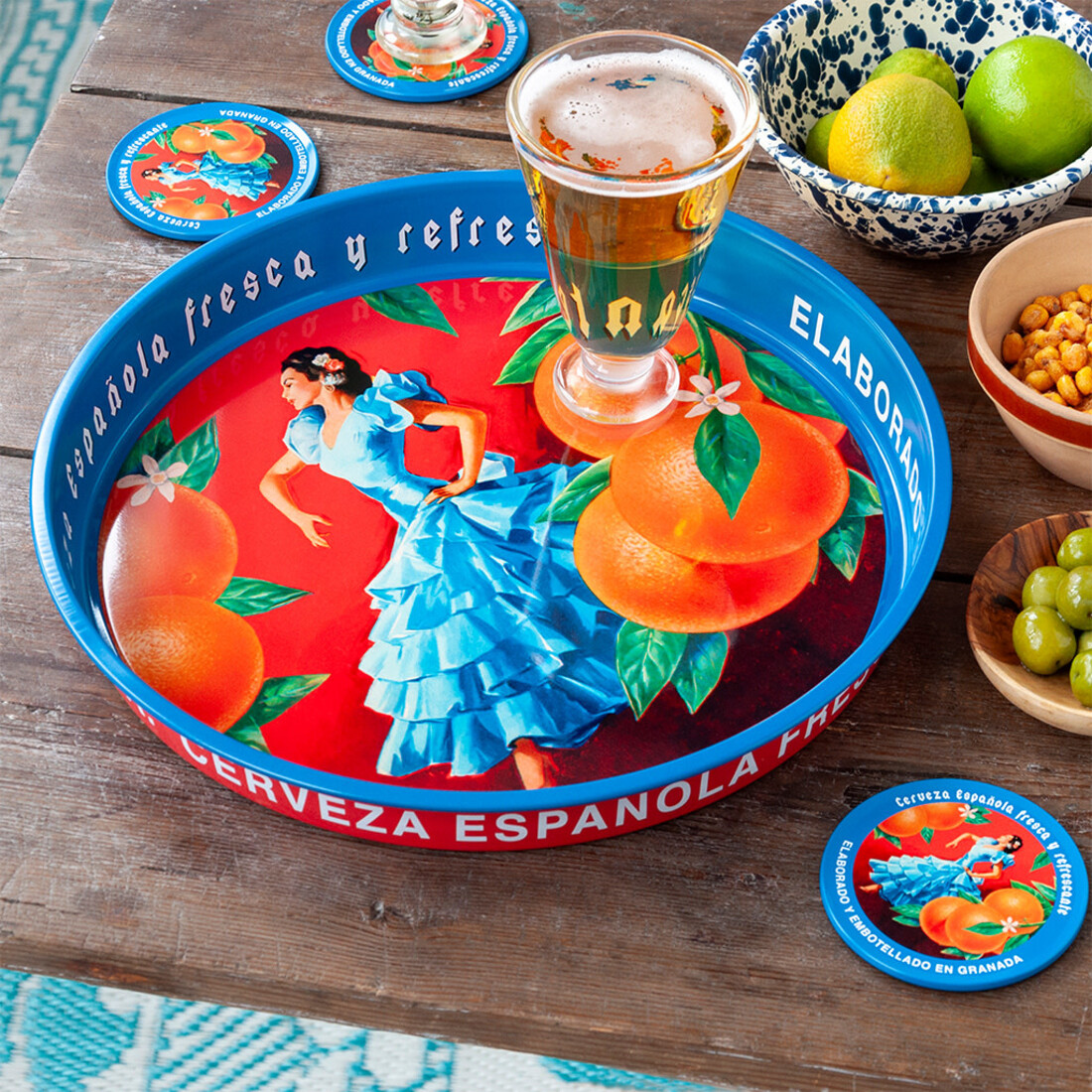 «Cerveza Espano» Serviertablett