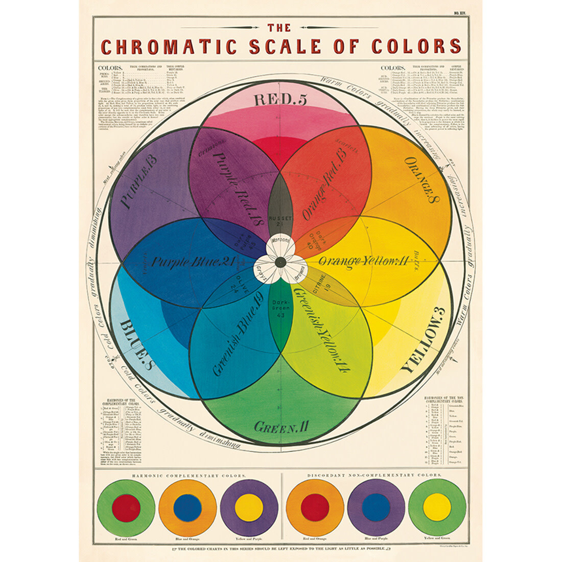 Cavallini Paper Poster «Scale of Colors»