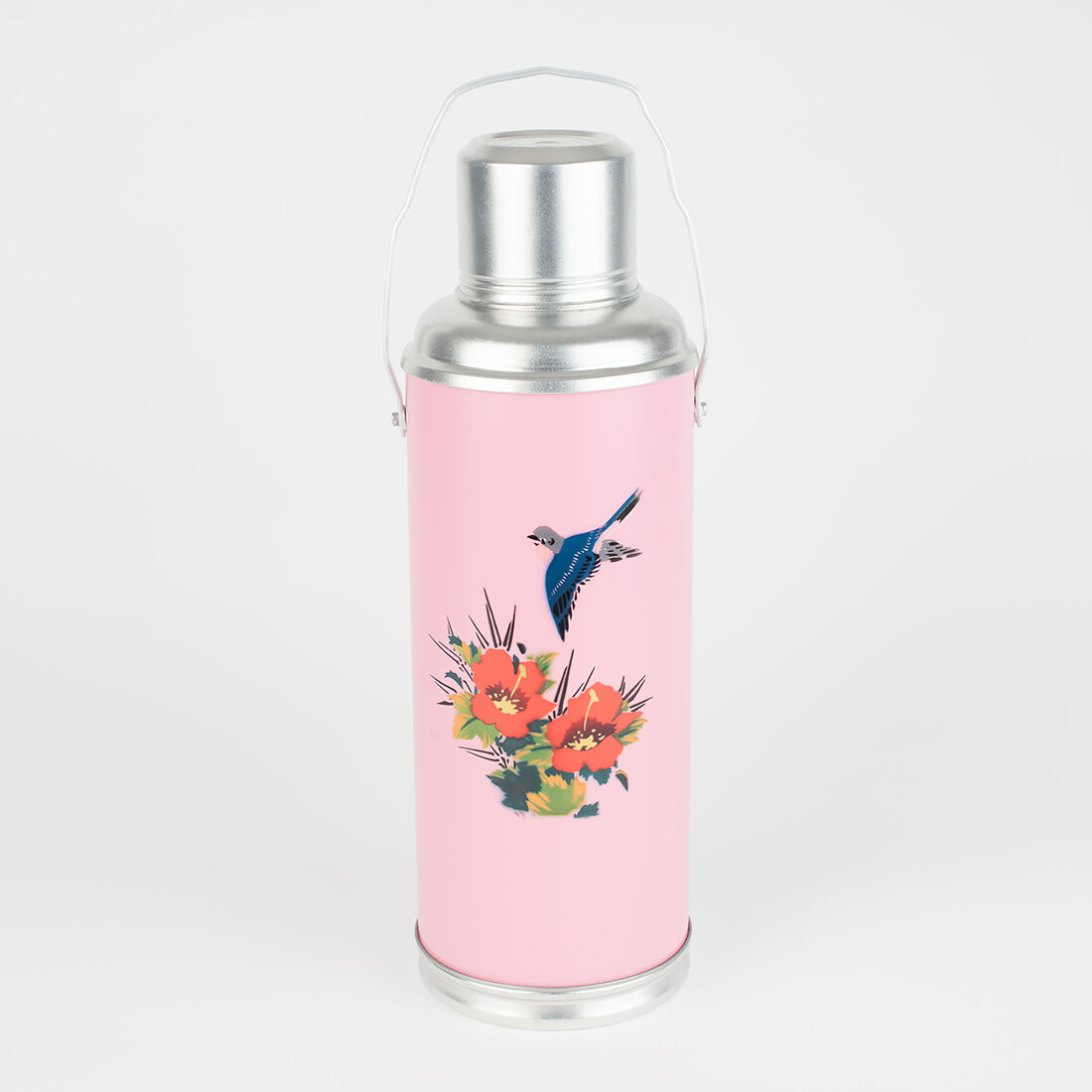 Thermoskanne Vogel rosa