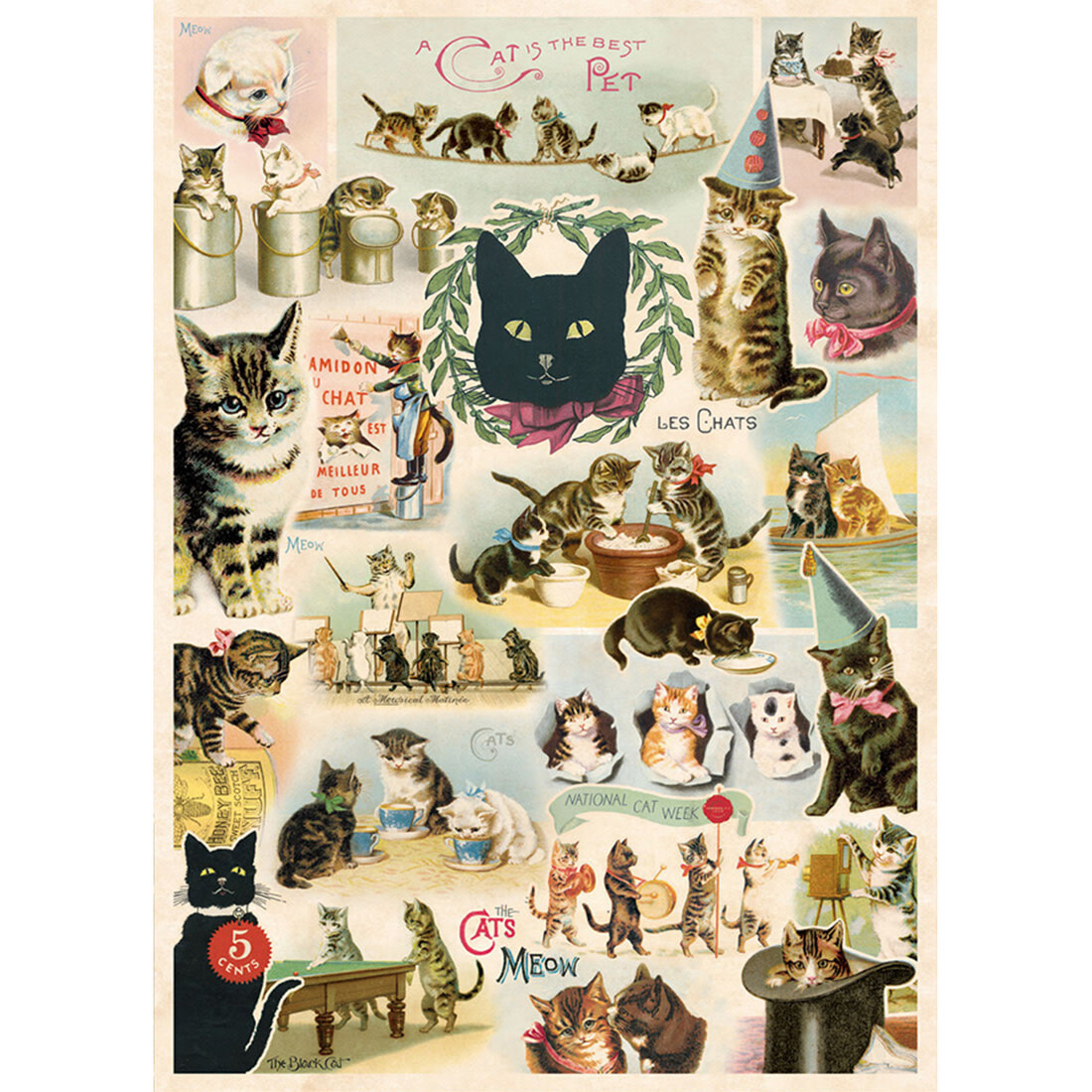 Cavallini Paper Poster «Chats»