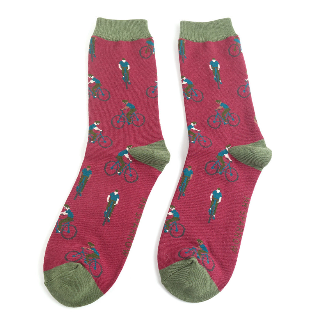 Miss Sparrow Socken 40-45 Radfahrer burgunder