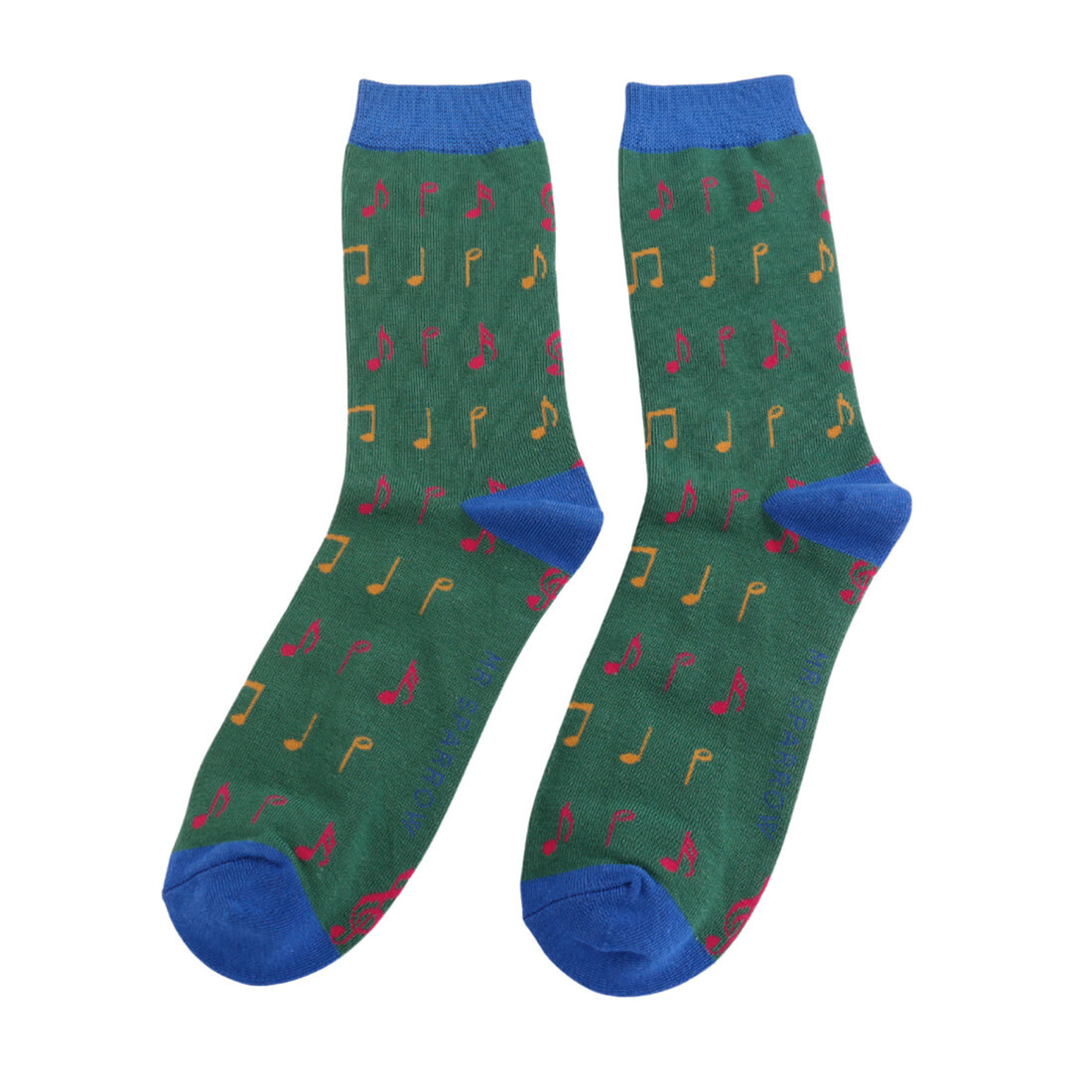 Miss Sparrow Socken 40-45 «Music antique» grün