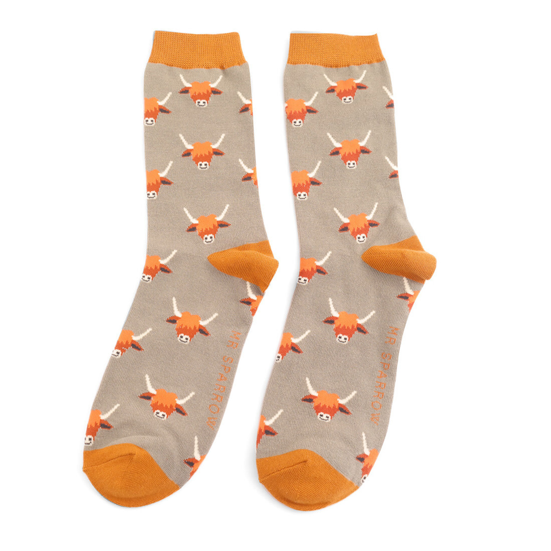 Miss Sparrow Socken 40-45 Hochlandrinder khaki