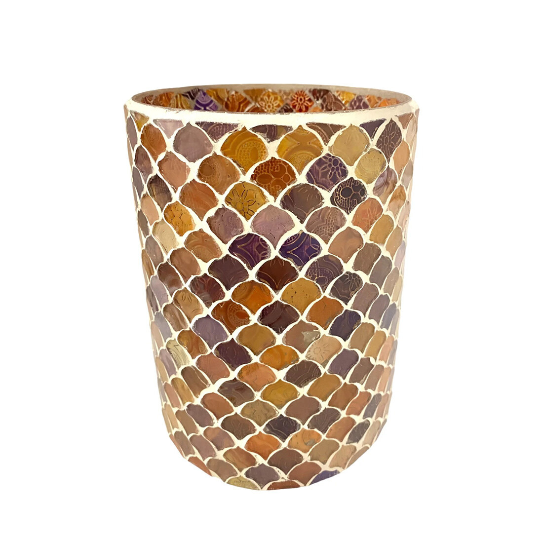 Tellichthalter Mosaik recycling Glas