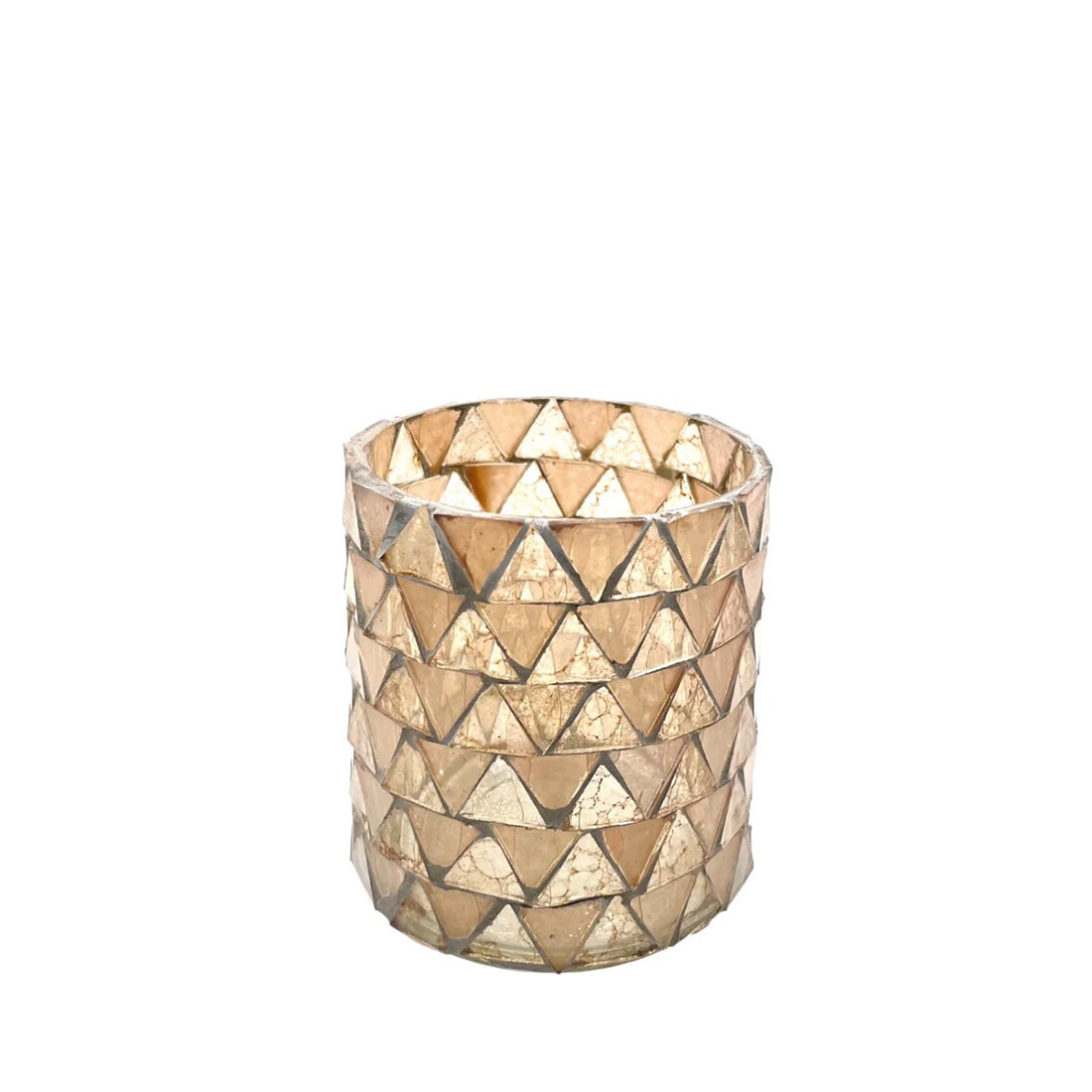 Teelichthalter Mosaik recycling Glas