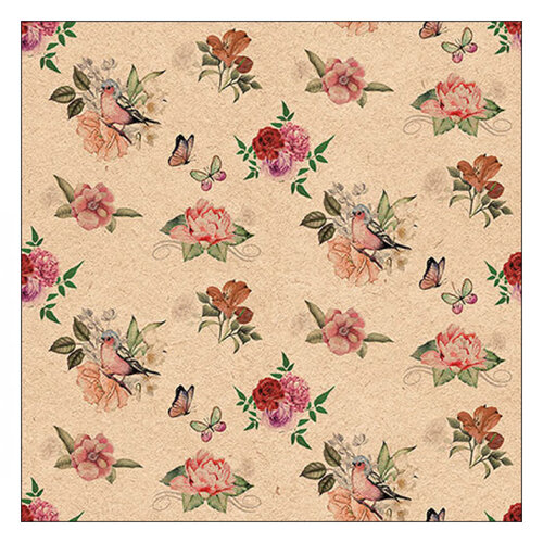 Papierservietten nostalgische Blumen