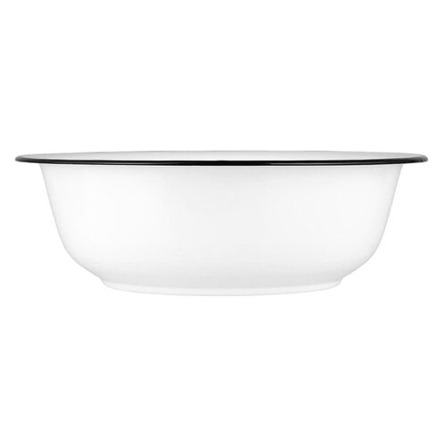 Schüssel Emaille weiß/schwarz