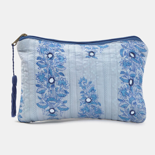 natura Kosmetiktasche indische Blumenmuster