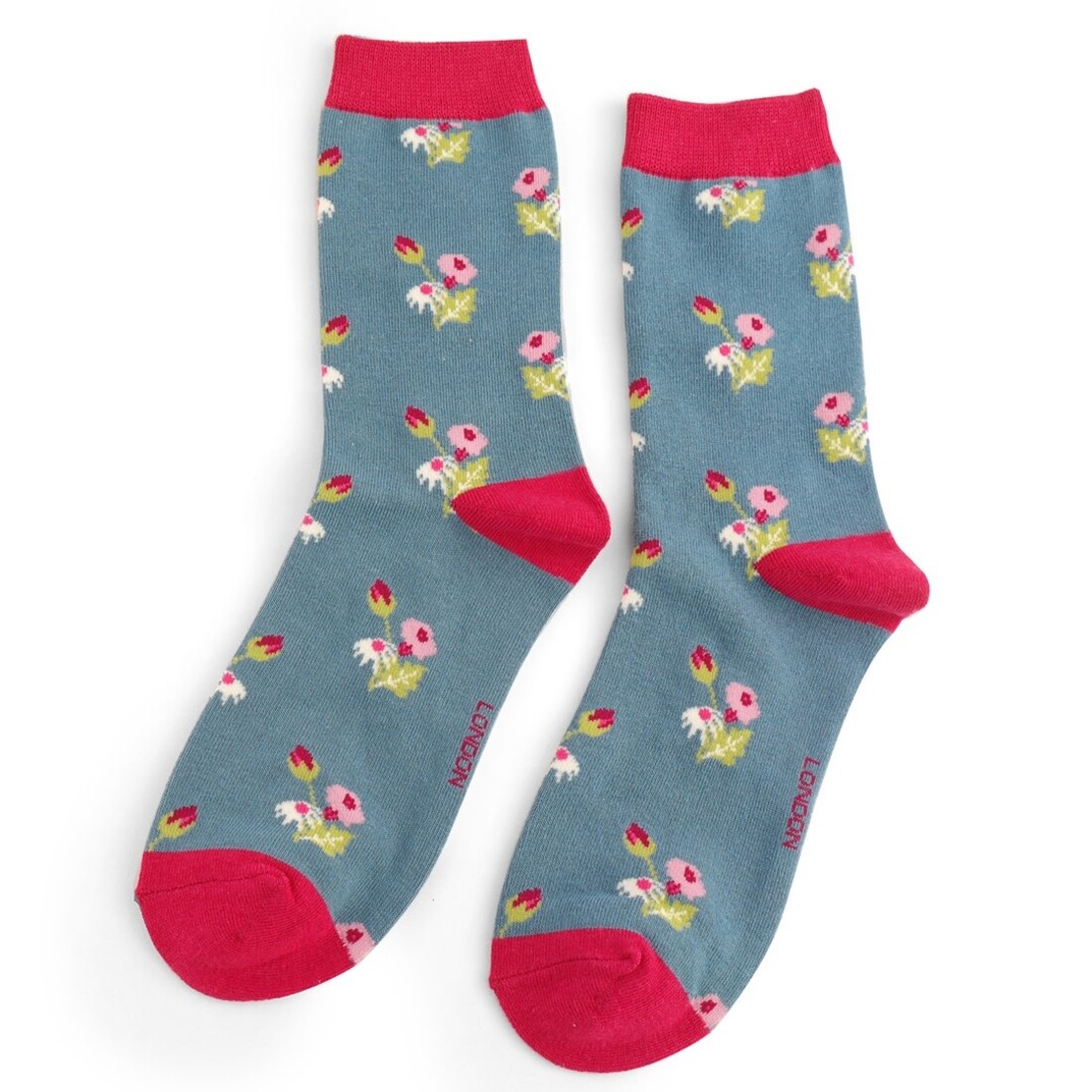 Miss Sparrow Socken 36-41 Blumen denim