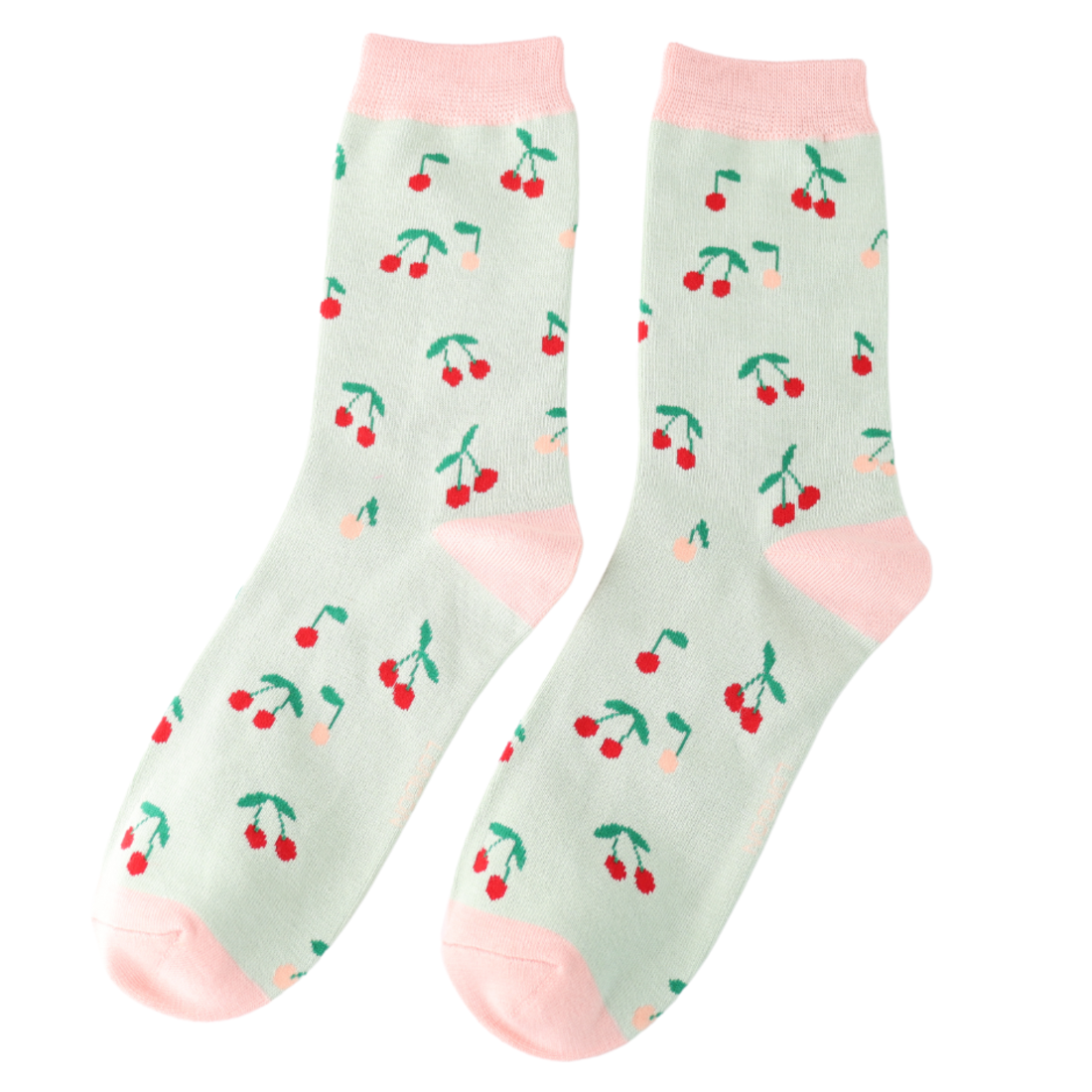 Miss Sparrow Socken 36-41 mini Kirschen mint