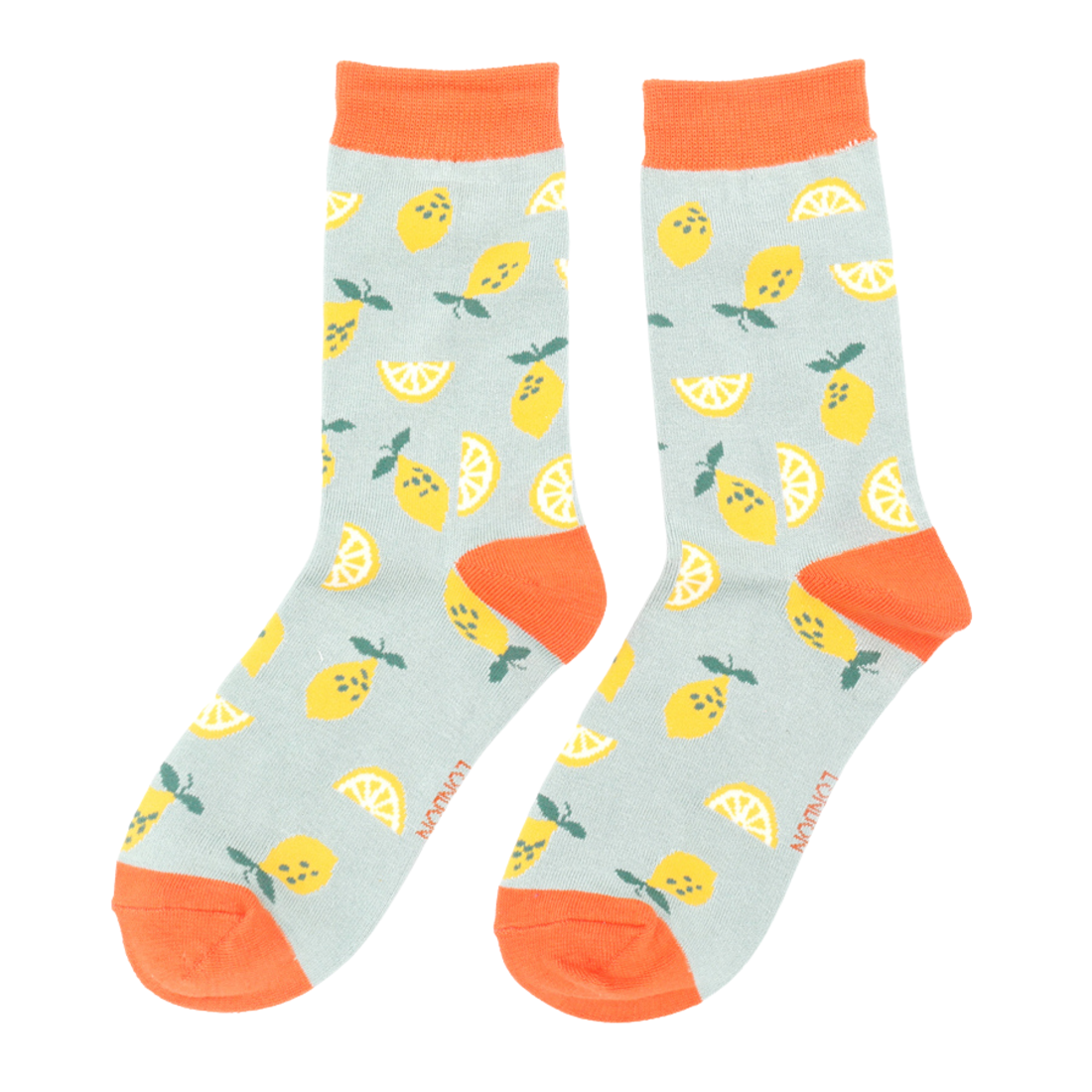 Miss Sparrow Socken 36-41 Zitronen pulverblau