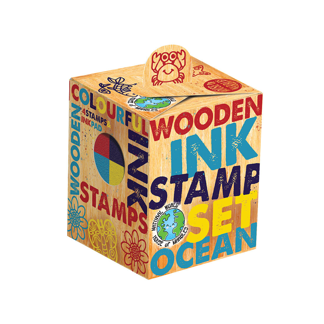 Holzstempelset Ozean