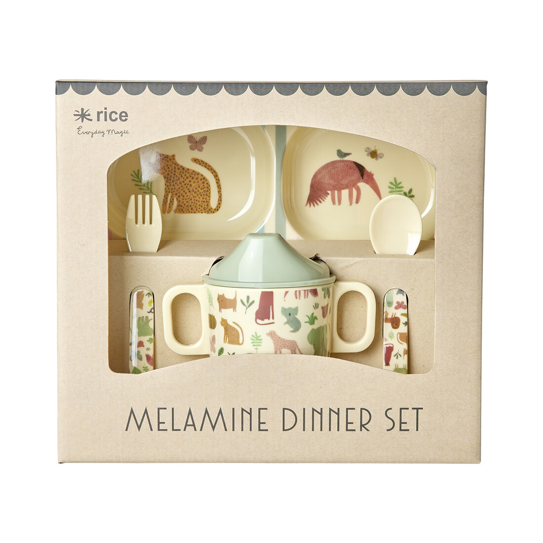 Rice Geschirrset Baby «Sweet Jungle»