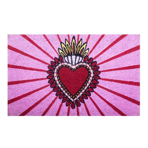 Kitsch Kitchen Fussmatte «Milagro Heart» pink