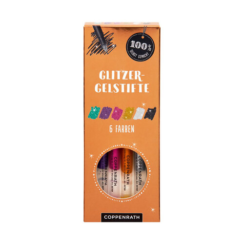 Glitzer Gelstifte mit 6 Farben